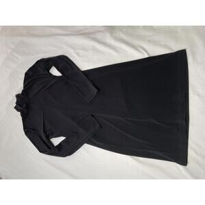 Kamalikulture Black turtleneck dress medium modern long sleek med/small